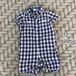 Baby Gap gingham collared romper
